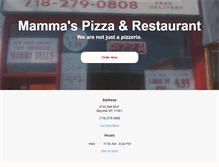 Tablet Screenshot of mammaspizzarestaurant.com